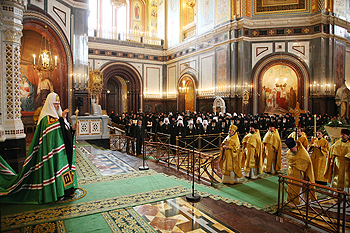 Перед началом Архиерейского собора РПЦ в 2008 г.